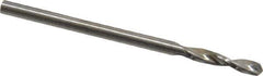 Guhring - #45 130° Parabolic Flute High Speed Steel Screw Machine Drill Bit - Bright Finish, Right Hand Cut, 15/32" Flute Length, 1-1/2" OAL, Standard Point, Straight Shank - Exact Tool & Supply