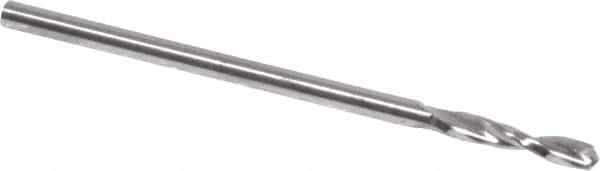Guhring - 1/16" 130° Parabolic Flute High Speed Steel Screw Machine Drill Bit - Bright Finish, Right Hand Cut, 25/64" Flute Length, 1-11/32" OAL, Standard Point, Straight Shank - Exact Tool & Supply
