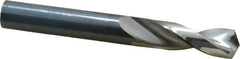 Guhring - 31/64" 130° Parabolic Flute High Speed Steel Screw Machine Drill Bit - Bright Finish, Right Hand Cut, 2" Flute Length, 4-1/32" OAL, Standard Point, Straight Shank - Exact Tool & Supply