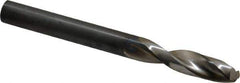 Guhring - 6.9mm 130° Parabolic Flute High Speed Steel Screw Machine Drill Bit - Bright Finish, Right Hand Cut, 1-11/32" Flute Length, 2-29/32" OAL, Standard Point, Straight Shank - Exact Tool & Supply