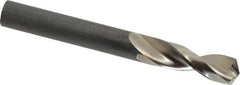 Guhring - 0.3677" 130° Parabolic Flute High Speed Steel Screw Machine Drill Bit - Bright Finish, Right Hand Cut, 1-9/16" Flute Length, 3-5/16" OAL, Standard Point, Straight Shank - Exact Tool & Supply