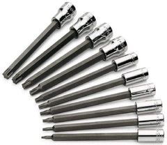SK - 10 Piece 1/4 & 3/8" Drive Torx Bit Socket Set - T8 to T50 Torx - Exact Tool & Supply