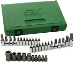 SK - 35 Piece 1/4, 3/8 & 1/2" Drive Torx Bit Socket Set - T7 to T60 Torx - Exact Tool & Supply