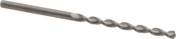 Guhring - 1/8" 130° Solid Carbide Jobber Drill - Bright Finish, Right Hand Cut, Parabolic Flute, Straight Shank, 69.85mm OAL, Standard Point - Exact Tool & Supply