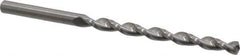 Guhring - #8 130° Solid Carbide Jobber Drill - Bright Finish, Right Hand Cut, Parabolic Flute, Straight Shank, 3-5/8" OAL, Standard Point - Exact Tool & Supply