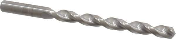 Guhring - Letter P 130° Solid Carbide Jobber Drill - Bright Finish, Right Hand Cut, Parabolic Flute, Straight Shank, 114.3mm OAL, Standard Point - Exact Tool & Supply