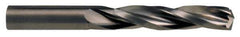 Kennametal - #7 150° Solid Carbide Jobber Drill - Bright Finish, Right Hand Cut, Spiral Flute, Straight Shank, 2-7/16" OAL, Notched Point - Exact Tool & Supply
