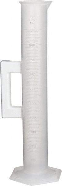 Bel-Art - 1,000 ml Polypropylene Graduated Cylinder - 10 ml Graduation, 2-17/32" Diam x 17-19/64" High - Exact Tool & Supply