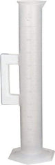 Bel-Art - 1,000 ml Polypropylene Graduated Cylinder - 10 ml Graduation, 2-17/32" Diam x 17-19/64" High - Exact Tool & Supply