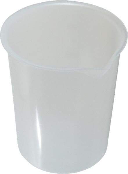 Bel-Art - 600 ml Polypropylene Graduated Beaker - 100 ml Graduation, 4-19/64" Diam x 5" High - Exact Tool & Supply