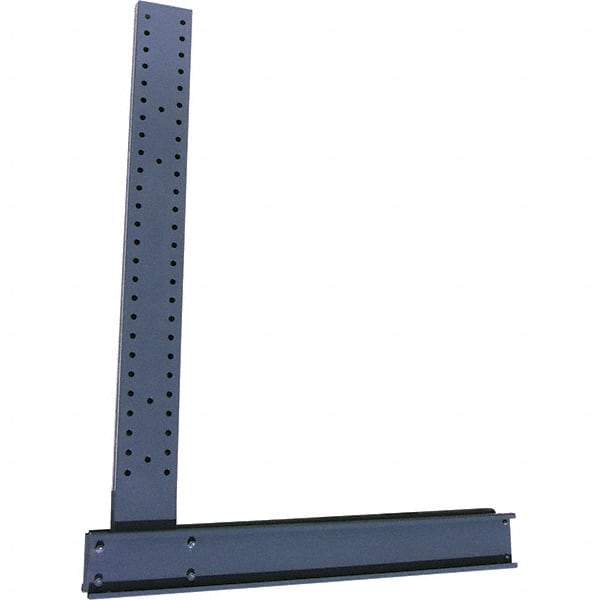 Made in USA - 8' High Single Sided Upright Cantilever Rack - 10,600 Lb Capacity, 50" Base Length - Exact Tool & Supply