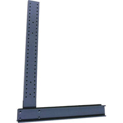 Made in USA - 8' High Single Sided Upright Cantilever Rack - 10,600 Lb Capacity, 50" Base Length - Exact Tool & Supply