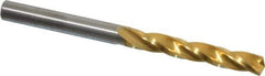 Guhring - 3/16" 150° Solid Carbide Jobber Drill - TiN Finish, Right Hand Cut, Spiral Flute, Straight Shank, 2-7/16" OAL, Standard Point - Exact Tool & Supply