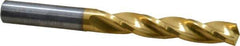 Guhring - Letter K 150° Solid Carbide Jobber Drill - TiN Finish, Right Hand Cut, Spiral Flute, Straight Shank, 2-29/32" OAL, Standard Point - Exact Tool & Supply