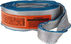 Lift-All - 16' Long x 3" Wide, 4,800 Lb Vertical Capacity, 1 Ply, Polyester Web Sling - 3,800 Lb Choker Capacity, Silver (Color) - Exact Tool & Supply