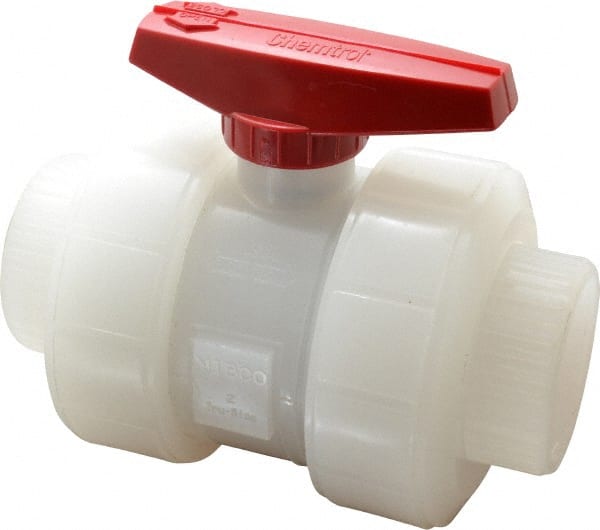 NIBCO - 2" Pipe, Full Port, Polypropylene True Union Design Ball Valve - Exact Tool & Supply