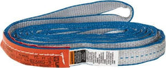 Lift-All - 12' Long x 1" Wide, 3,200 Lb Vertical Capacity, 2 Ply, Polyester Web Sling - 2,500 Lb Choker Capacity, Silver (Color) - Exact Tool & Supply