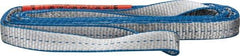 Lift-All - 6' Long x 1" Wide, 3,200 Lb Vertical Capacity, 2 Ply, Polyester Web Sling - 2,500 Lb Choker Capacity, Silver (Color) - Exact Tool & Supply