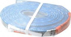Lift-All - 20' Long x 1" Wide, 3,200 Lb Vertical Capacity, 2 Ply, Polyester Web Sling - 2,500 Lb Choker Capacity, Silver (Color) - Exact Tool & Supply