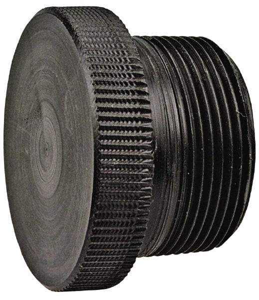 NIBCO - 2" Polypropylene Plastic Pipe Threaded Plug - Schedule 80, MPT End Connections - Exact Tool & Supply