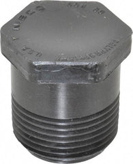 NIBCO - 1" Polypropylene Plastic Pipe Threaded Plug - Schedule 80, MPT End Connections - Exact Tool & Supply