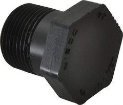 NIBCO - 3/4" Polypropylene Plastic Pipe Threaded Plug - Schedule 80, MPT End Connections - Exact Tool & Supply