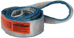 Lift-All - 8' Long x 3" Wide, 8,600 Lb Vertical Capacity, 2 Ply, Polyester Web Sling - 6,900 Lb Choker Capacity, Silver (Color) - Exact Tool & Supply