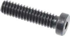 Value Collection - 1/4-20 UNC Hex Socket Drive, Low Socket Cap Screw - Alloy Steel, Black Oxide Finish, Fully Threaded, 1" Length Under Head - Exact Tool & Supply