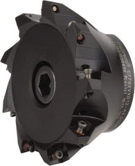 Kennametal - 4" Cut Diam, 0.098" Max Depth, 1-1/4" Arbor Hole, 9 Inserts, XD 12 Insert Style, Indexable Copy Face Mill - C7792VXD12-A4.00Z09R Cutter Style, 1.97" High, Through Coolant, Series 7792 - Exact Tool & Supply
