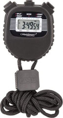 Value Collection - LCD Digital Stopwatch - 3 Functions, 1/100 Sec Resolution, Black - Exact Tool & Supply