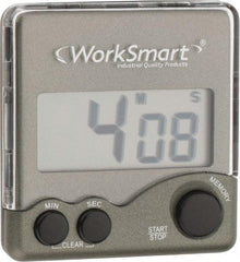 Value Collection - Big Digit Count Up and Down Timer - Counter Down 99 Min 59 Sec, Daily Alarm, Black - Exact Tool & Supply