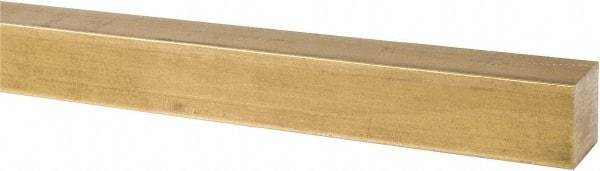 Value Collection - 1 Inch Square x 36 Inch Long, Brass Square Bar - Alloy 360 - Exact Tool & Supply