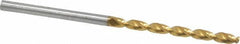 Guhring - 2.75mm 130° High Speed Steel Jobber Drill - TiN Finish, Right Hand Cut, Parabolic Flute, Straight Shank, 2-13/32" OAL, Standard Point - Exact Tool & Supply