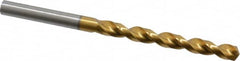 Jobber Length Drill Bit: 0.2264″ Dia, 130 °, High Speed Steel TiN Finish, Right Hand Cut, Parabolic Flute, Straight-Cylindrical Shank, Series 652
