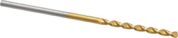 Guhring - 1.5mm 130° Cobalt Jobber Drill - TiN Finish, Right Hand Cut, Parabolic Flute, Straight Shank, 1-9/16" OAL, Standard Point - Exact Tool & Supply