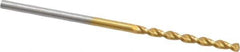 Guhring - 1.5mm 130° Cobalt Jobber Drill - TiN Finish, Right Hand Cut, Parabolic Flute, Straight Shank, 1-9/16" OAL, Standard Point - Exact Tool & Supply