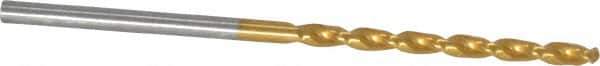 Guhring - 2mm 130° Cobalt Jobber Drill - TiN Finish, Right Hand Cut, Parabolic Flute, Straight Shank, 1-15/16" OAL, Standard Point - Exact Tool & Supply