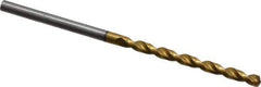Guhring - 2.4mm 130° Cobalt Jobber Drill - TiN Finish, Right Hand Cut, Parabolic Flute, Straight Shank, 2-1/4" OAL, Standard Point - Exact Tool & Supply