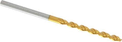 Guhring - 2.6mm 130° Cobalt Jobber Drill - TiN Finish, Right Hand Cut, Parabolic Flute, Straight Shank, 2-1/4" OAL, Standard Point - Exact Tool & Supply