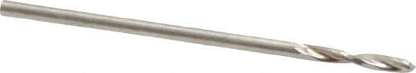 Guhring - 1.2mm 130° Parabolic Flute High Speed Steel Screw Machine Drill Bit - Bright Finish, Right Hand Cut, 7mm Flute Length, 28mm OAL, Standard Point, Straight Shank - Exact Tool & Supply
