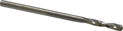 Guhring - 2.05mm 130° Parabolic Flute High Speed Steel Screw Machine Drill Bit - Bright Finish, Right Hand Cut, 12mm Flute Length, 38mm OAL, Standard Point, Straight Shank - Exact Tool & Supply