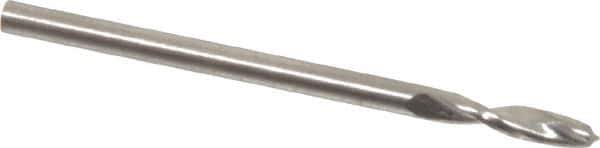 Guhring - 2.25mm 130° Parabolic Flute High Speed Steel Screw Machine Drill Bit - Bright Finish, Right Hand Cut, 13mm Flute Length, 40mm OAL, Standard Point, Straight Shank - Exact Tool & Supply