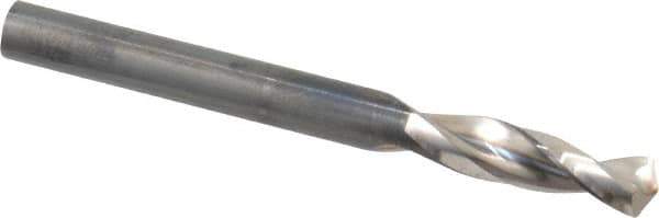 Guhring - 6mm 130° Parabolic Flute High Speed Steel Screw Machine Drill Bit - Bright Finish, Right Hand Cut, 28mm Flute Length, 66mm OAL, Standard Point, Straight Shank - Exact Tool & Supply