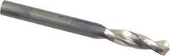 Guhring - 6mm 130° Parabolic Flute High Speed Steel Screw Machine Drill Bit - Bright Finish, Right Hand Cut, 28mm Flute Length, 66mm OAL, Standard Point, Straight Shank - Exact Tool & Supply