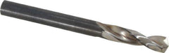 Guhring - 6.3mm 130° Parabolic Flute High Speed Steel Screw Machine Drill Bit - Bright Finish, Right Hand Cut, 31mm Flute Length, 70mm OAL, Standard Point, Straight Shank - Exact Tool & Supply