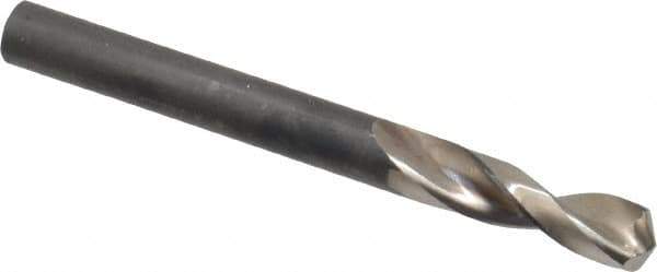 Guhring - 6.6mm 130° Parabolic Flute High Speed Steel Screw Machine Drill Bit - Bright Finish, Right Hand Cut, 31mm Flute Length, 70mm OAL, Standard Point, Straight Shank - Exact Tool & Supply