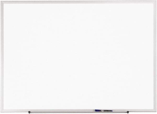 Quartet - 36" High x 48" Wide Erasable Melamine Marker Boards - Anodized Aluminum, 36-1/4" Deep, Includes One Quartet Dry-Erase Marker & Attachable Accessory Tray & Mounting Hardware - Exact Tool & Supply