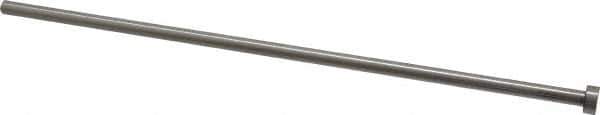 Gibraltar - 1/4" Pin Diam, 7/16" Head Diam x 3/16" Head Height, 10" OAL, Straight Ejector Pin - Steel, 9-13/16" Pin Length - Exact Tool & Supply