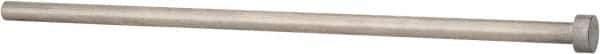 Gibraltar - 21/64" Pin Diam, 9/16" Head Diam x 1/4" Head Height, 10" OAL, Straight Ejector Pin - Steel, 9-3/4" Pin Length - Exact Tool & Supply