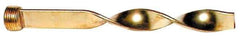 Made in USA - 3/4" NPT Thread, Turbo Spiral, Die & Mold Cooling Baffle - 12" OAL, Brass - Exact Tool & Supply